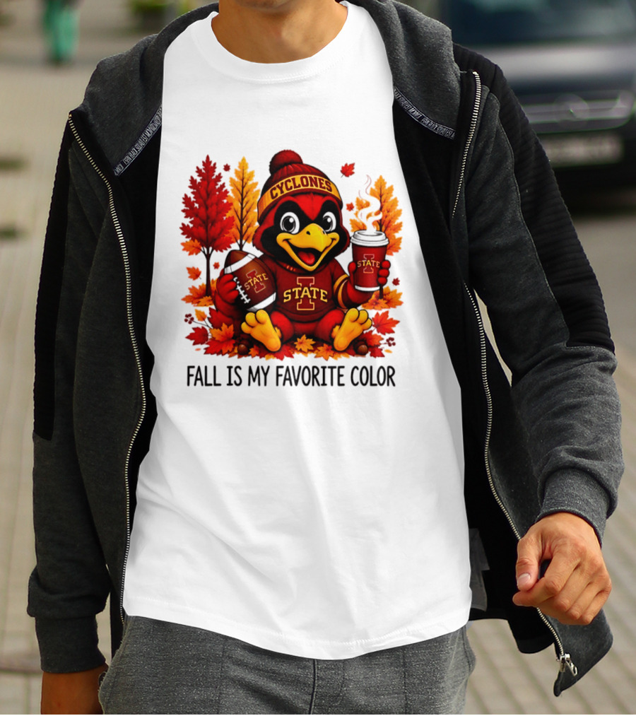 Iowa State Cyclones Fall Is My Favorite Color Football Leaves T-Shirt