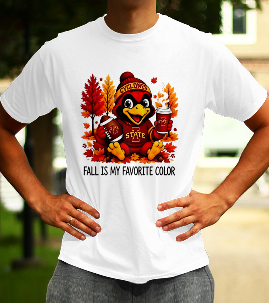 Iowa State Cyclones Fall Is My Favorite Color Football Leaves T-Shirt