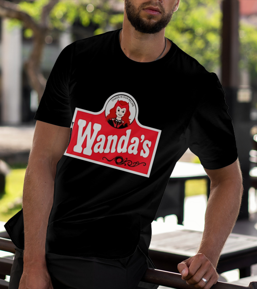 Wanda's Chaos Is Our Recipe Text With Character Graphic And Red T-Shirt