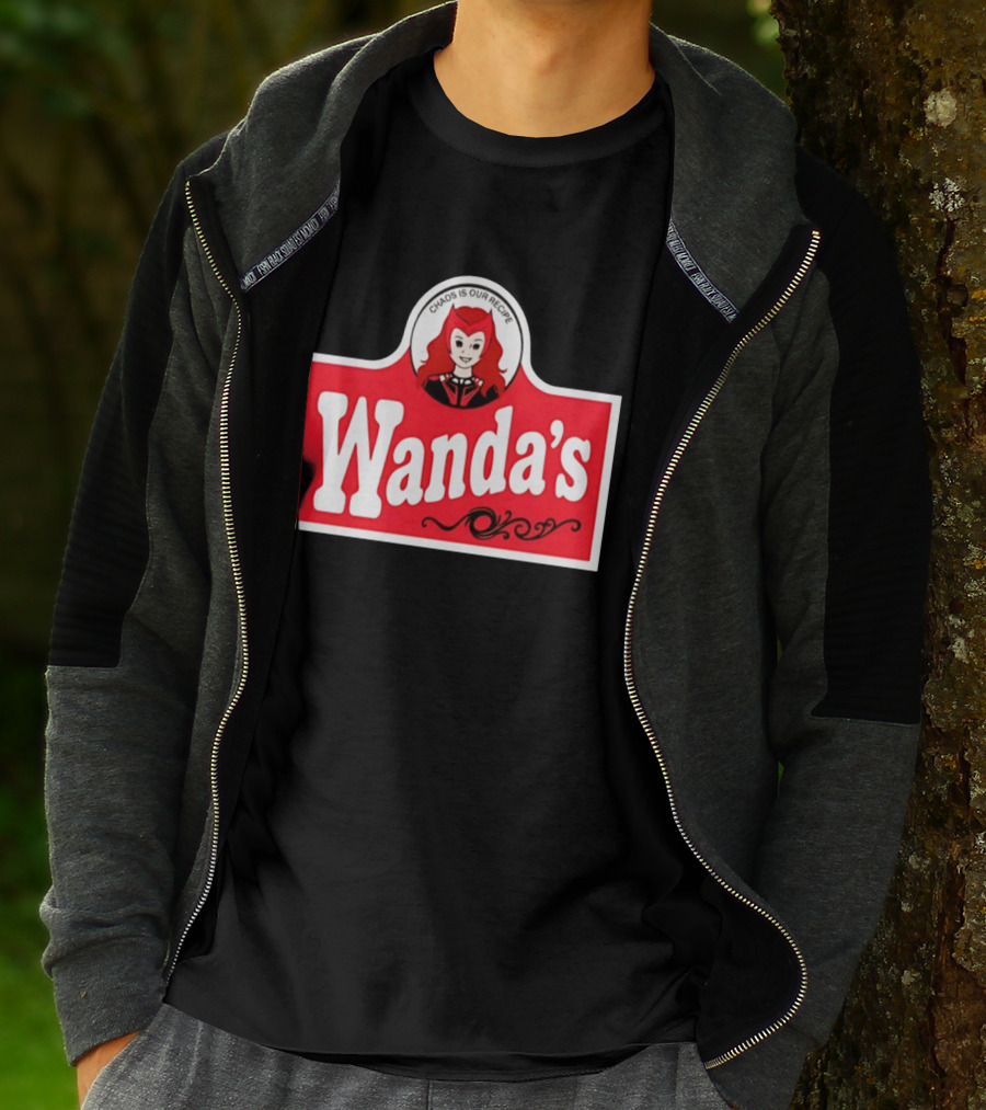 Wanda's Chaos Is Our Recipe Text With Character Graphic And Red T-Shirt