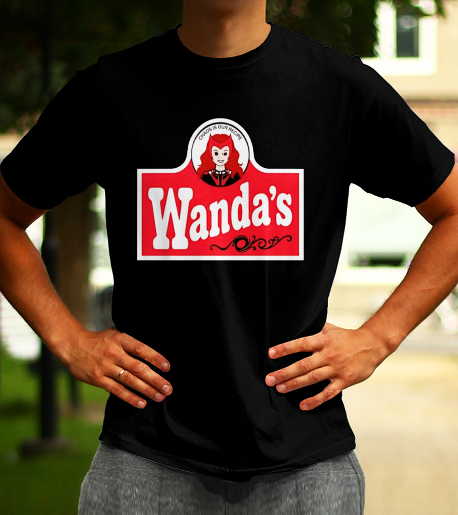 Wanda's Chaos Is Our Recipe Text With Character Graphic And Red T-Shirt