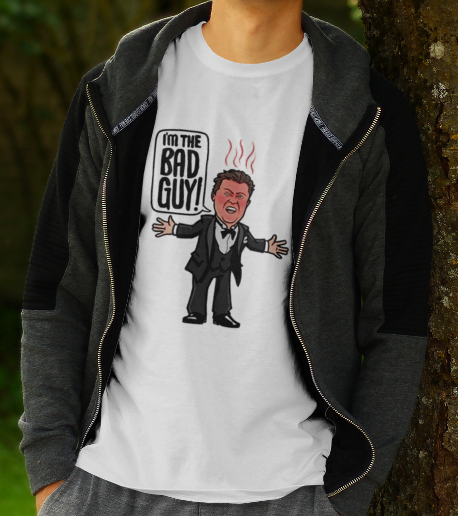 Say Hello To The Bad Guy Cartoon Flames Expression T-Shirt