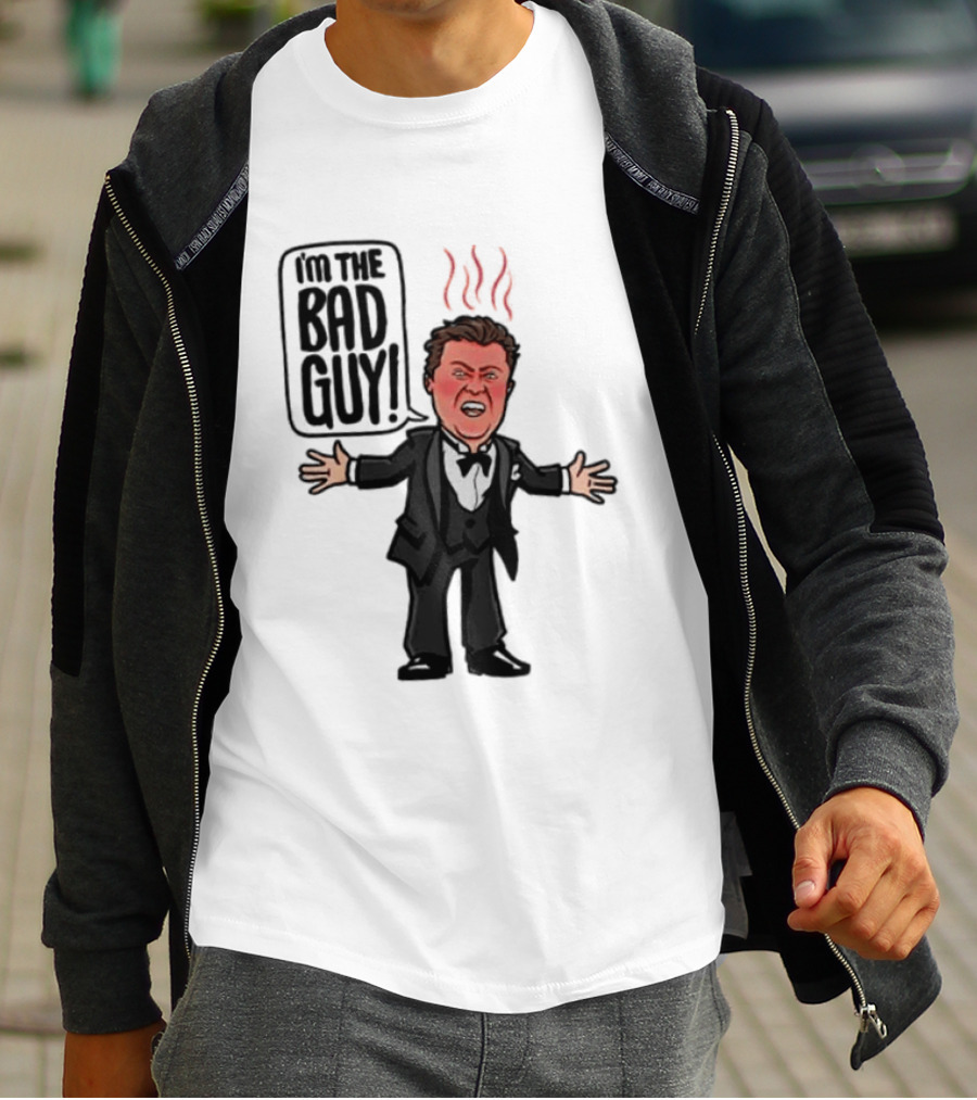 Say Hello To The Bad Guy Cartoon Flames Expression T-Shirt