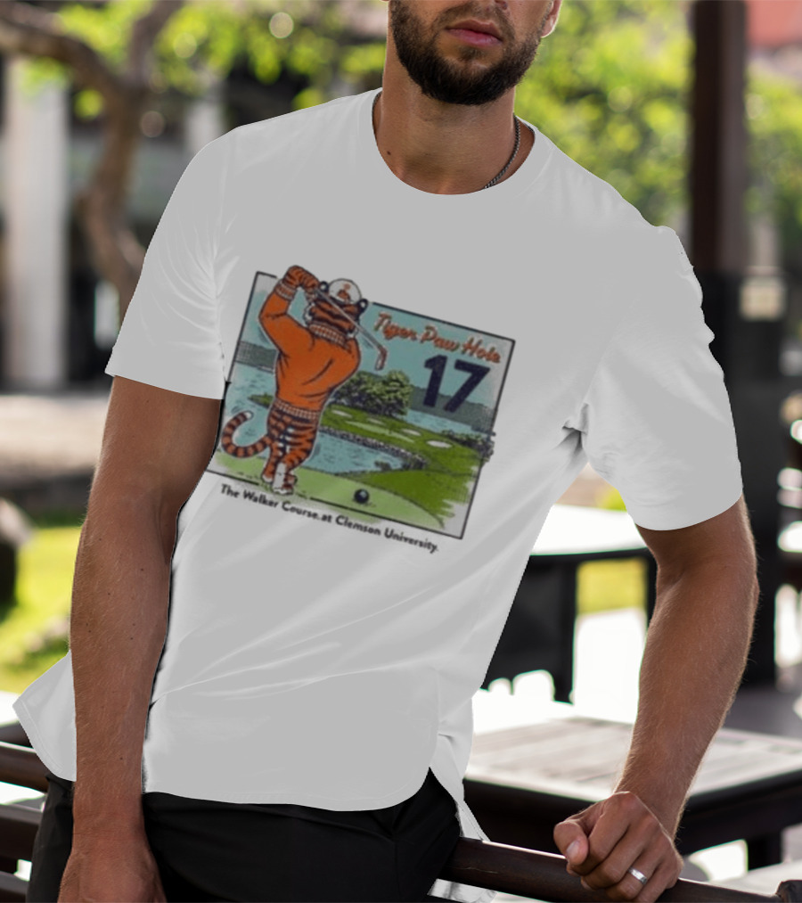 Tiger Paw Hole 17 The Walker Course Clemson University T-Shirt