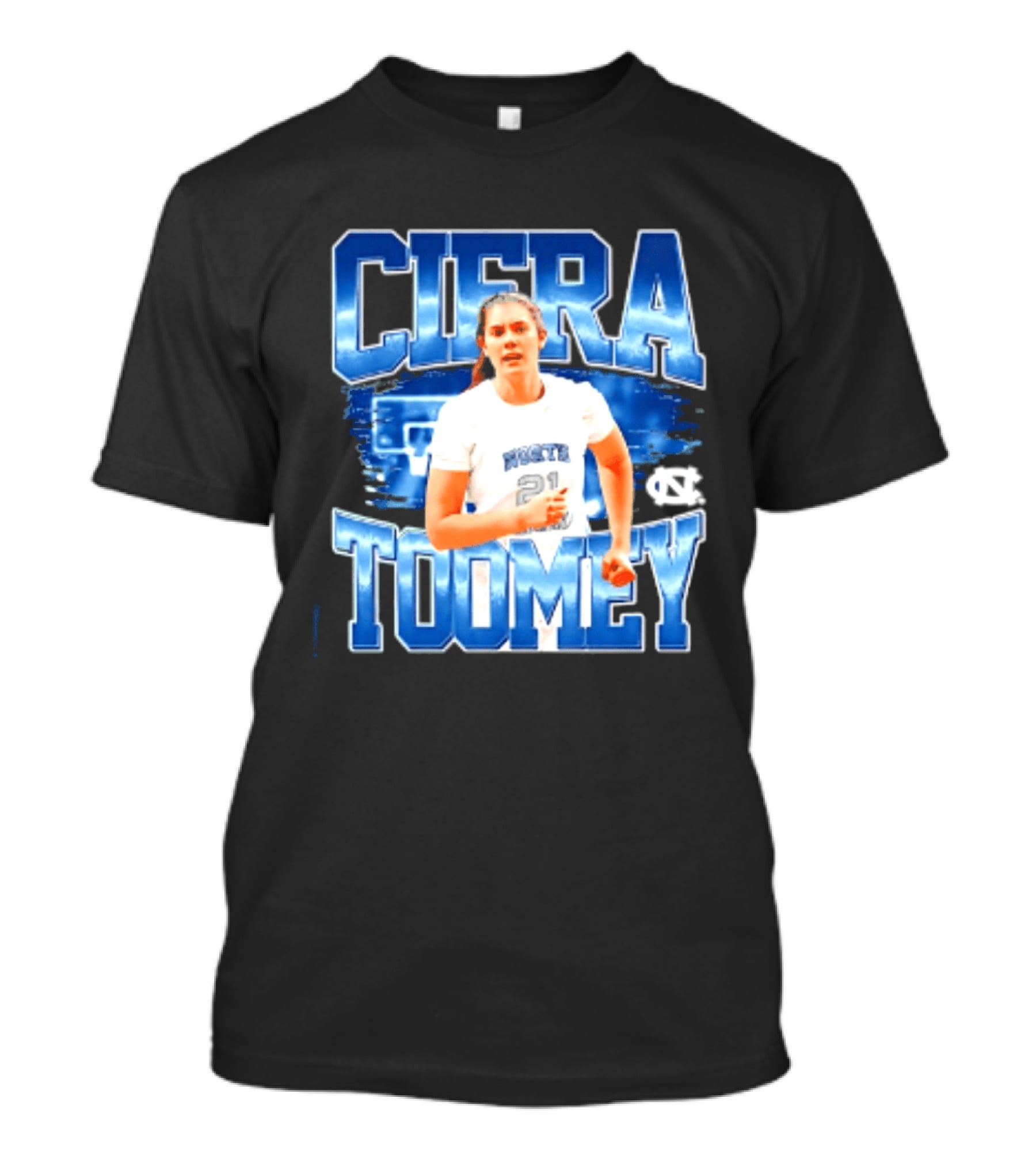 Ciera Toomey 21 North Carolina Tar Heels NCAA Women's Basketball T-Shirt