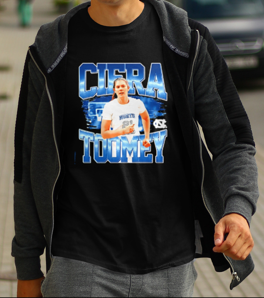 Ciera Toomey 21 North Carolina Tar Heels NCAA Women's Basketball T-Shirt