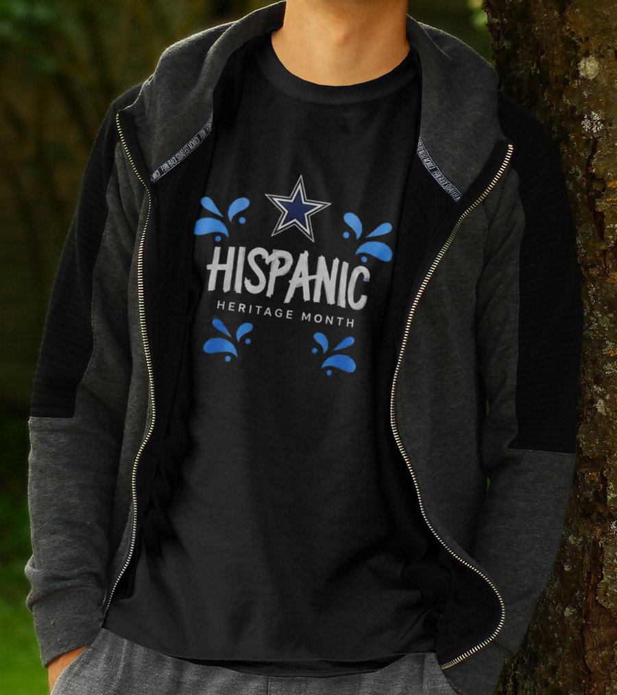 Dallas Cowboys Star Hispanic Heritage Month Celebration T-Shirt