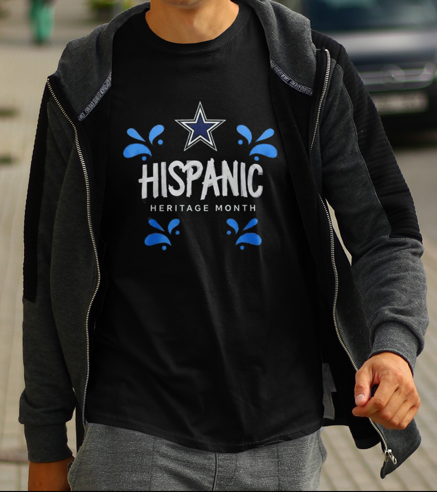 Dallas Cowboys Star Hispanic Heritage Month Celebration T-Shirt