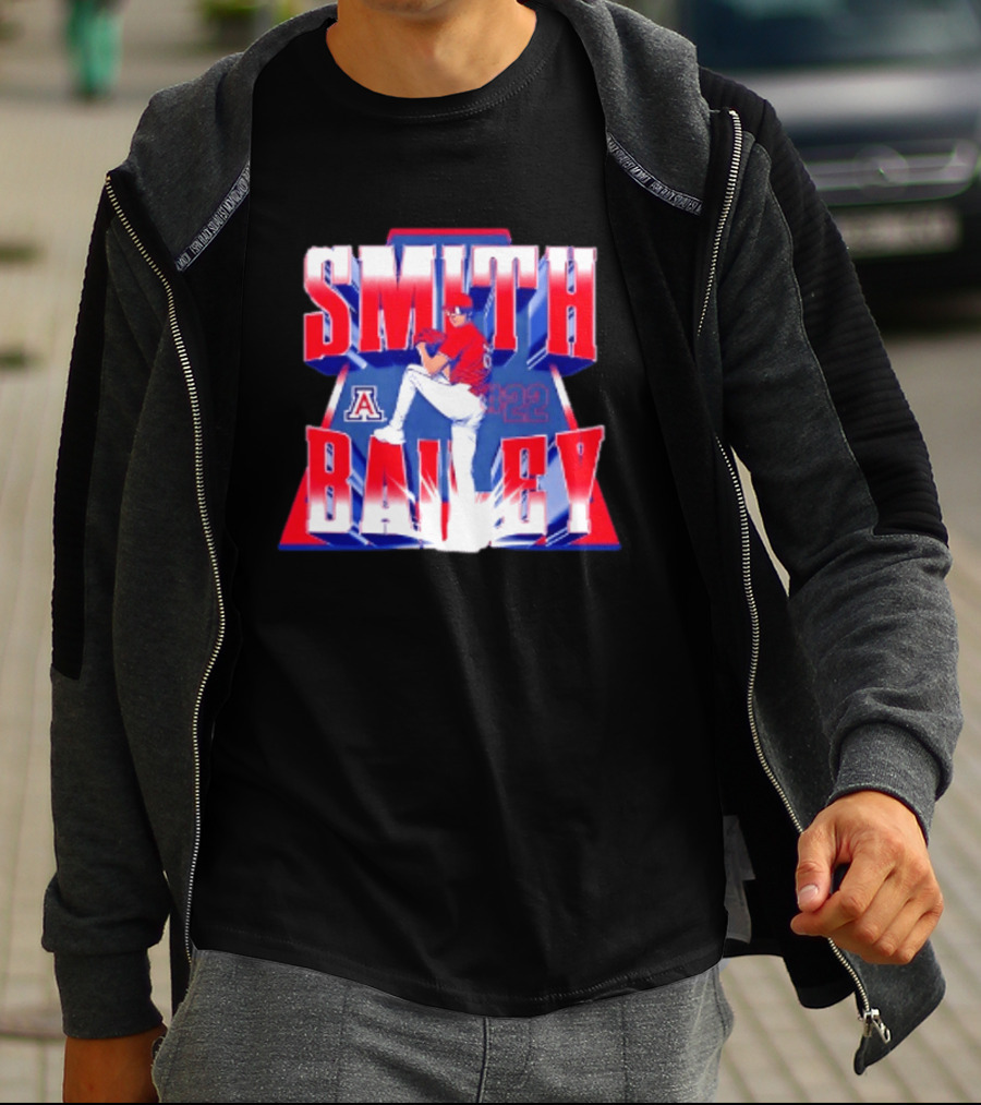 Smith Bailey 22 Arizona Wildcats NCAA Baseball Player T-Shirt