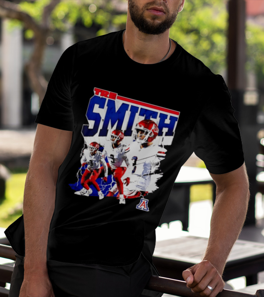 Tre Smith 3 Arizona Wildcats NCAA Football Player T-Shirt