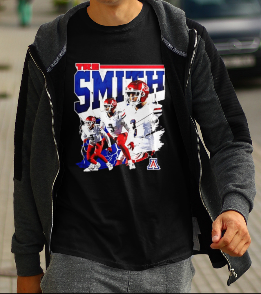 Tre Smith 3 Arizona Wildcats NCAA Football Player T-Shirt