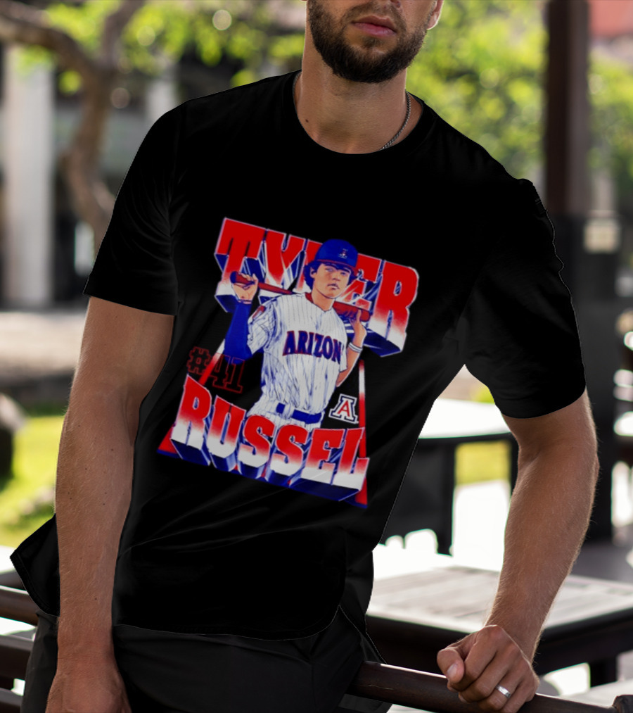 Tyler Russell #41 Arizona Wildcats NCAA Baseball Player T-Shirt