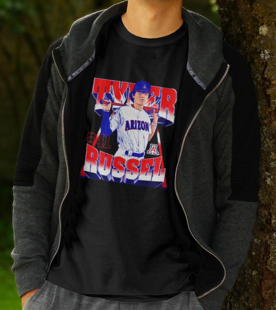 Tyler Russell #41 Arizona Wildcats NCAA Baseball Player T-Shirt