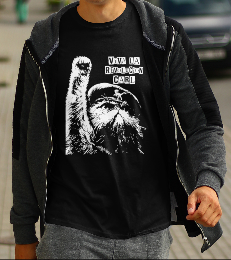Viva La Revolucion Carl Cat Che Guevara T-Shirt