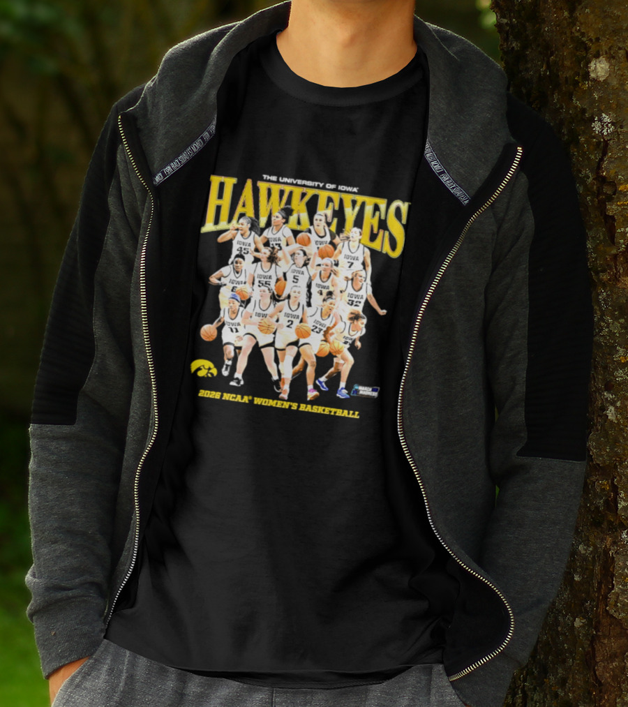 The University Of Iowa Hawkeyes 2026 NCAA Women's Basketball Team Players T-Shirt