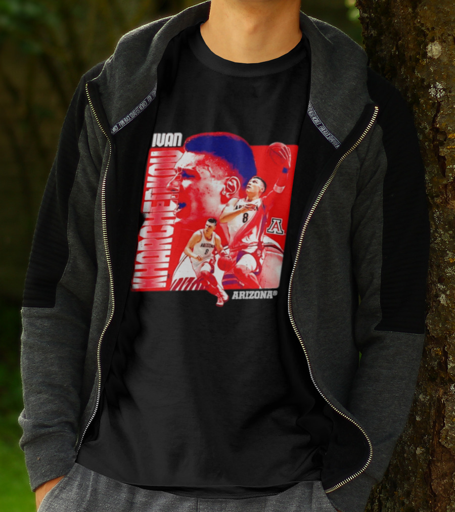 Ivan Kharchenkov 8 Arizona Wildcats NCAA Basketball Player T-Shirt