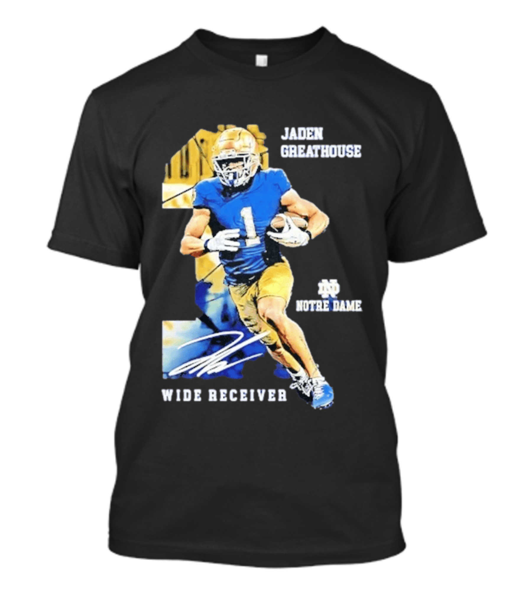 Jaden Greathouse 1 Notre Dame Wide Receiver Football Player T-Shirt