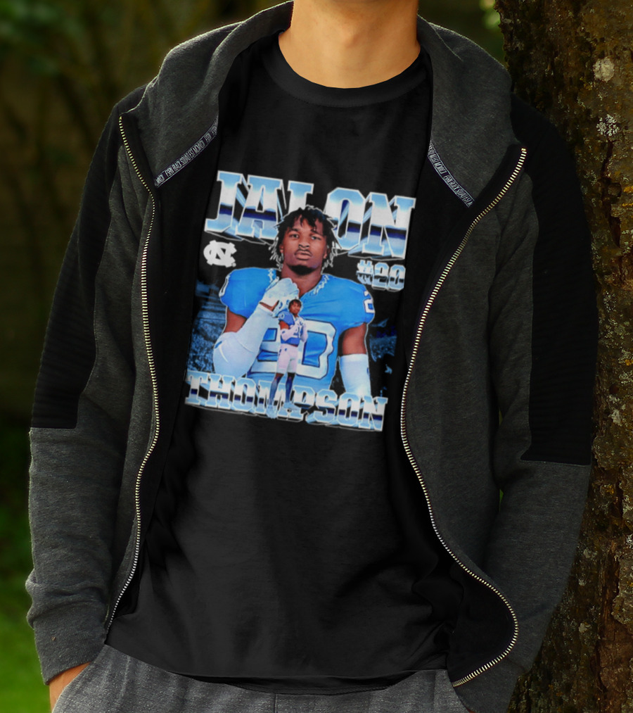 Jalon Thompson 20 North Carolina Tar Heels NCAA Football T-Shirt