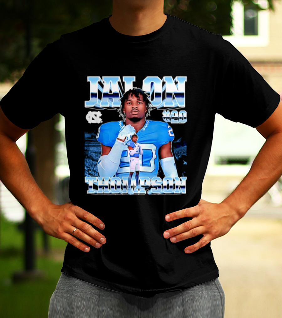 Jalon Thompson 20 North Carolina Tar Heels NCAA Football T-Shirt