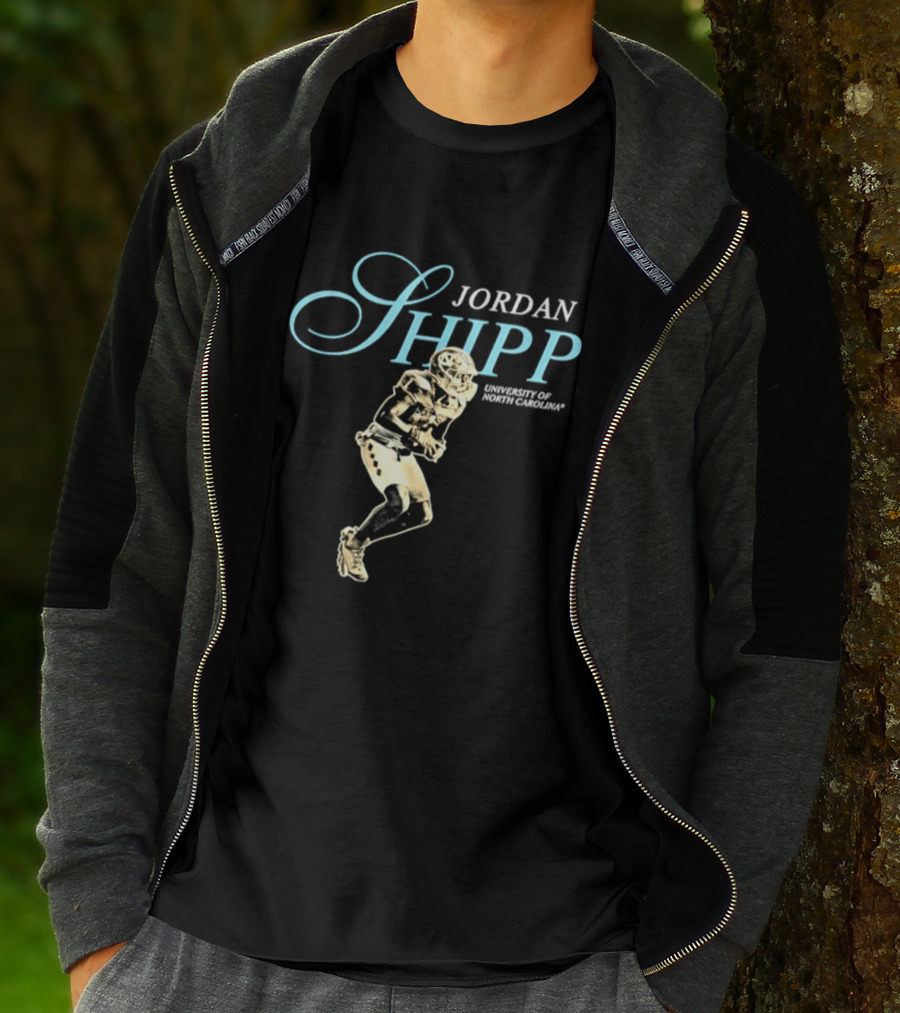 Jordan Shipp University Of North Carolina Football Player NCAA Tar Heels T-Shirt