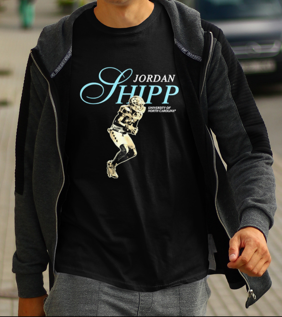 Jordan Shipp University Of North Carolina Football Player NCAA Tar Heels T-Shirt