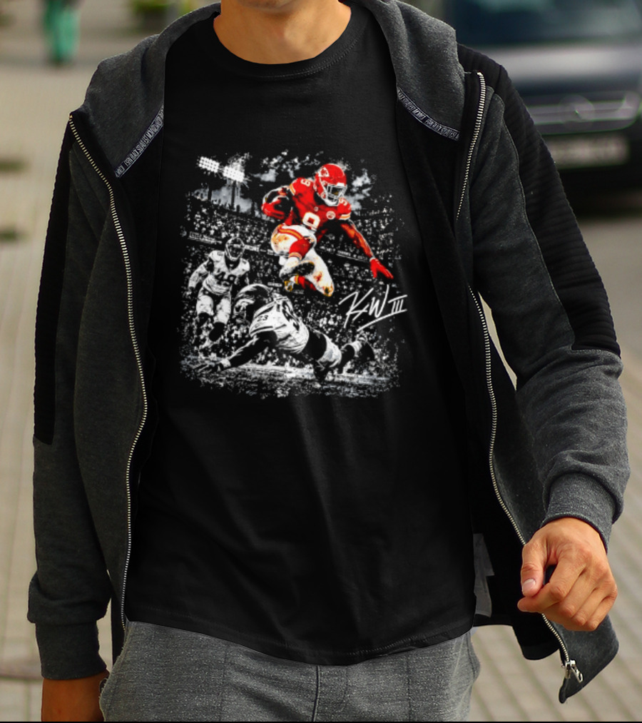 Kenneth Walker III Kansas City Chiefs Number 9 Action Motion T-Shirt