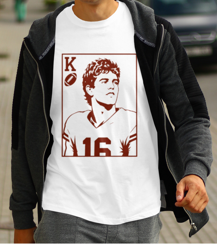 Arch Manning Texas Longhorns Quarterback King Of Hearts Playing Card 16 T-Shirt