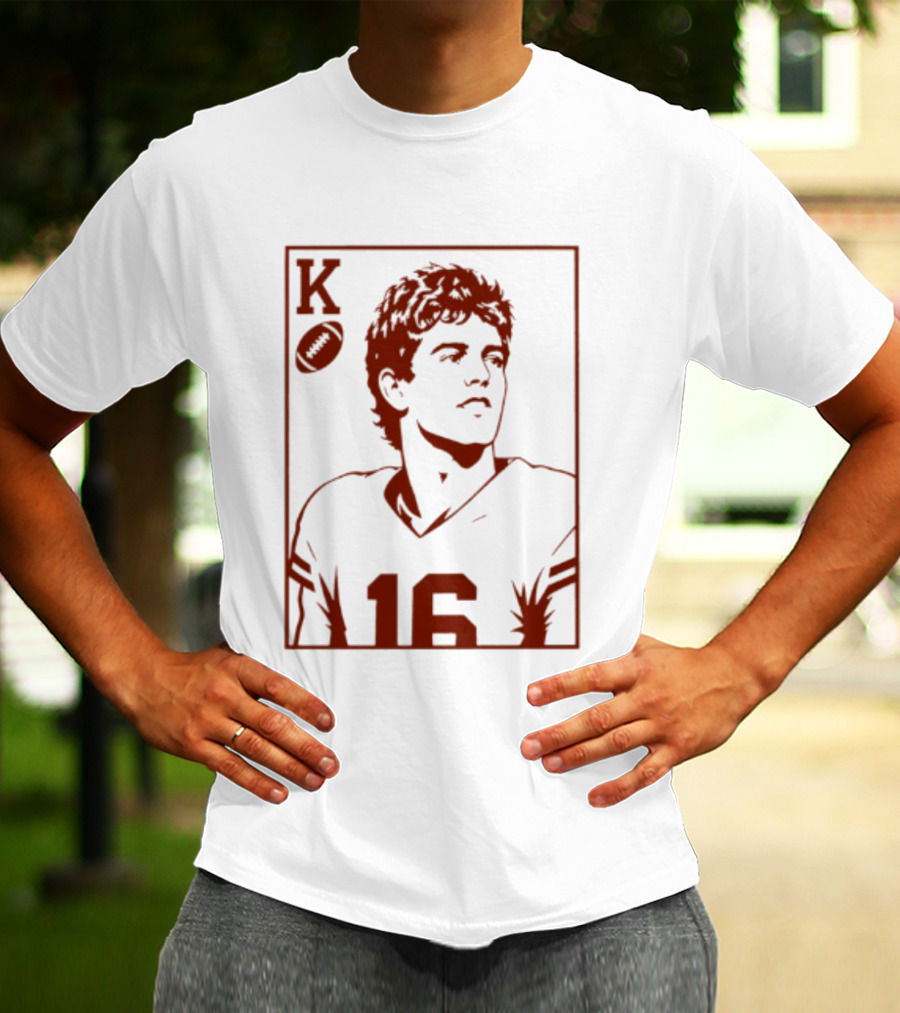 Arch Manning Texas Longhorns Quarterback King Of Hearts Playing Card 16 T-Shirt