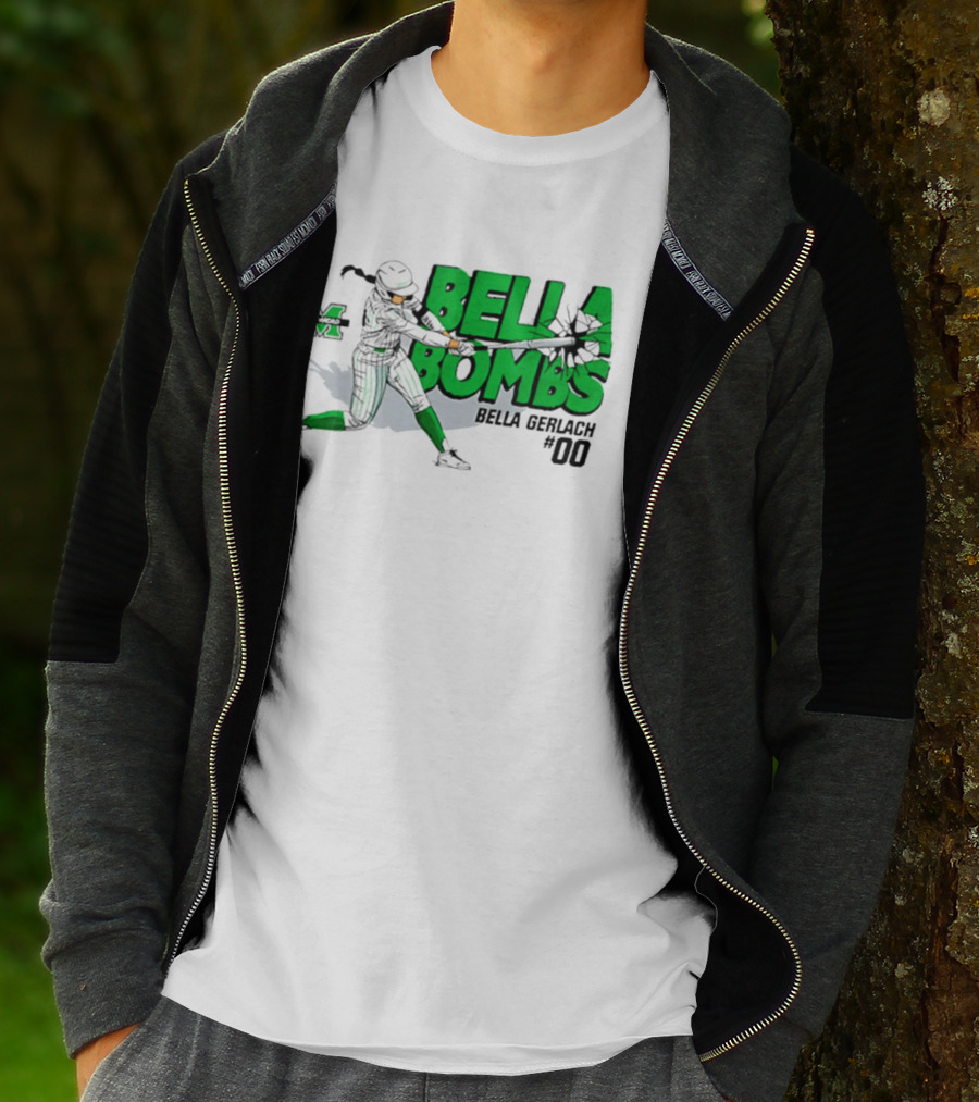 Marshall Thundering Herd Bella Bombs Bella Gerlach #00 NCAA Softball T-Shirt