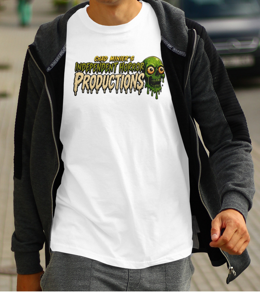 Chad Minier's Independent Horror Productions Skull Zombie T-Shirt