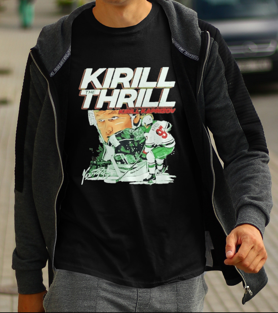 Kirill Kaprizov The Thrill Minnesota Wild Hockey Player Krill T-Shirt