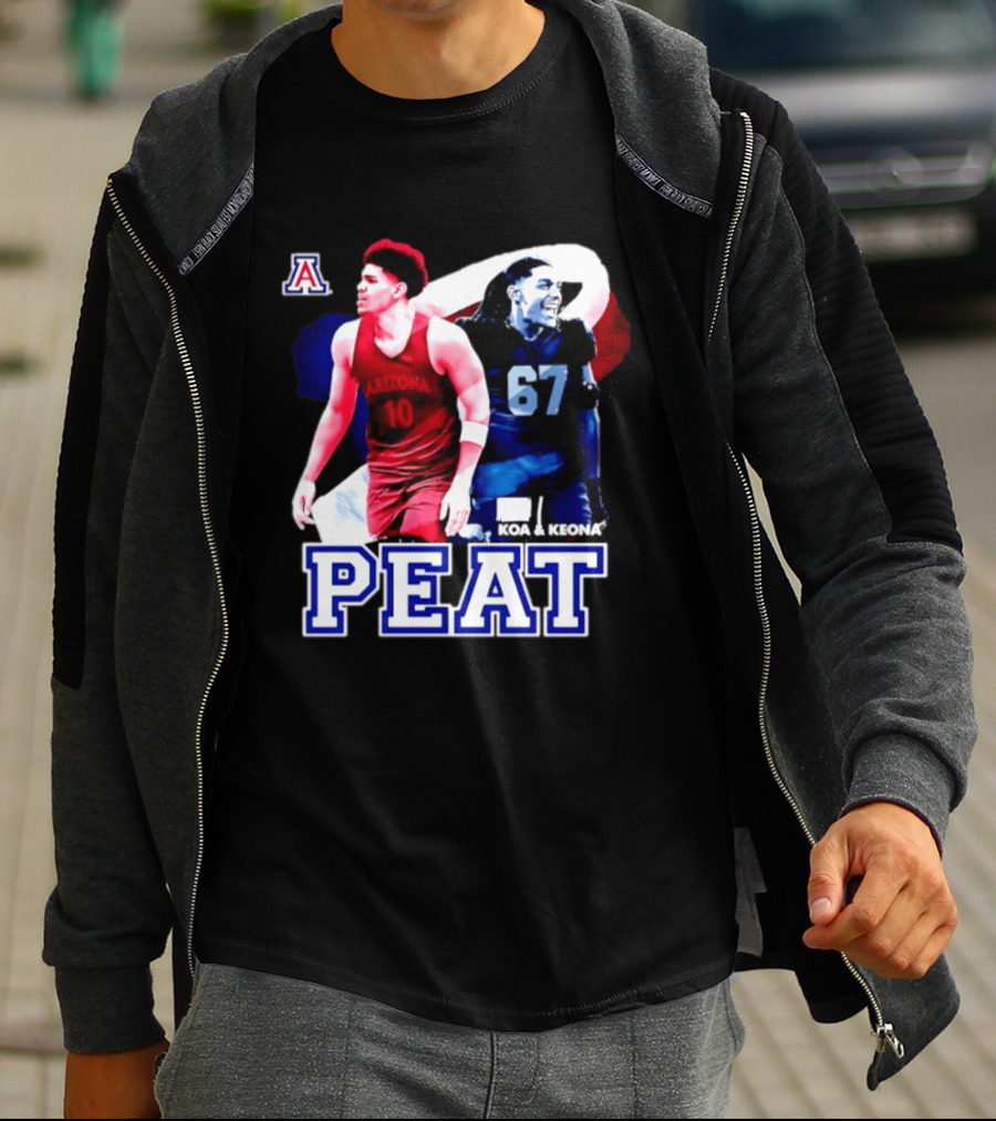 Koa And Keona Arizona Wildcats PEAT NCAA Football Player Name T-Shirt