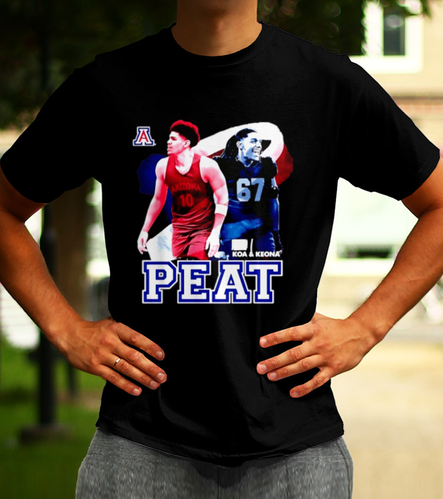 Koa And Keona Arizona Wildcats PEAT NCAA Football Player Name T-Shirt