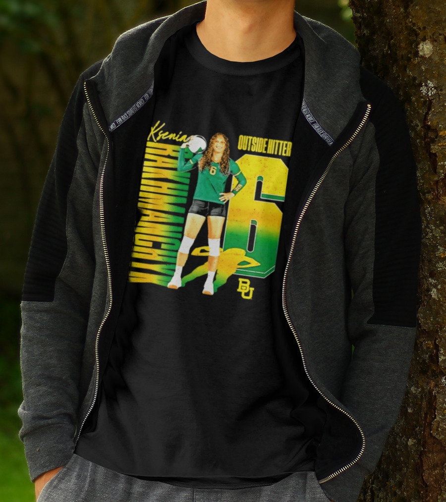 Kseniya Rakhmanchyk Outside Hitter 6 Baylor Bears Volleyball Player T-Shirt