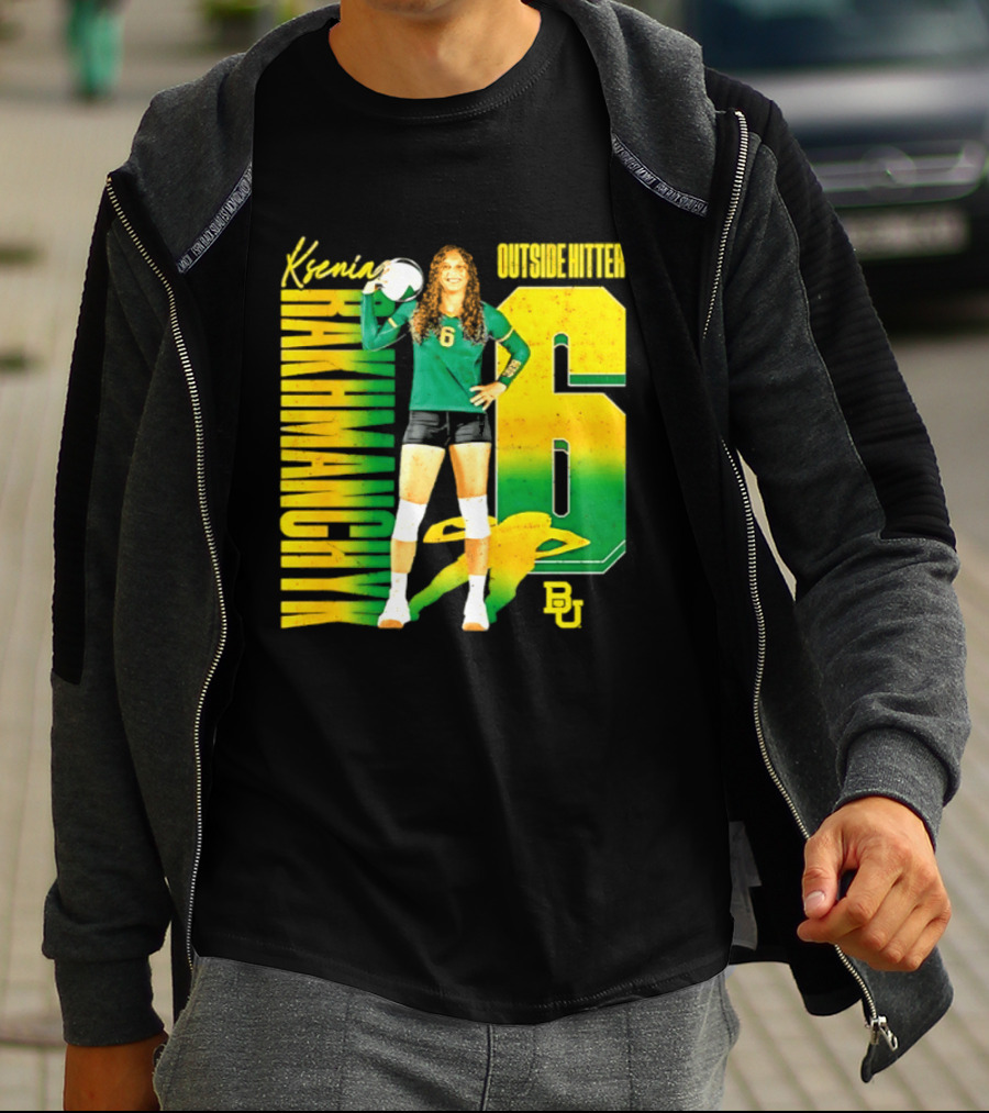 Kseniya Rakhmanchyk Outside Hitter 6 Baylor Bears Volleyball Player T-Shirt