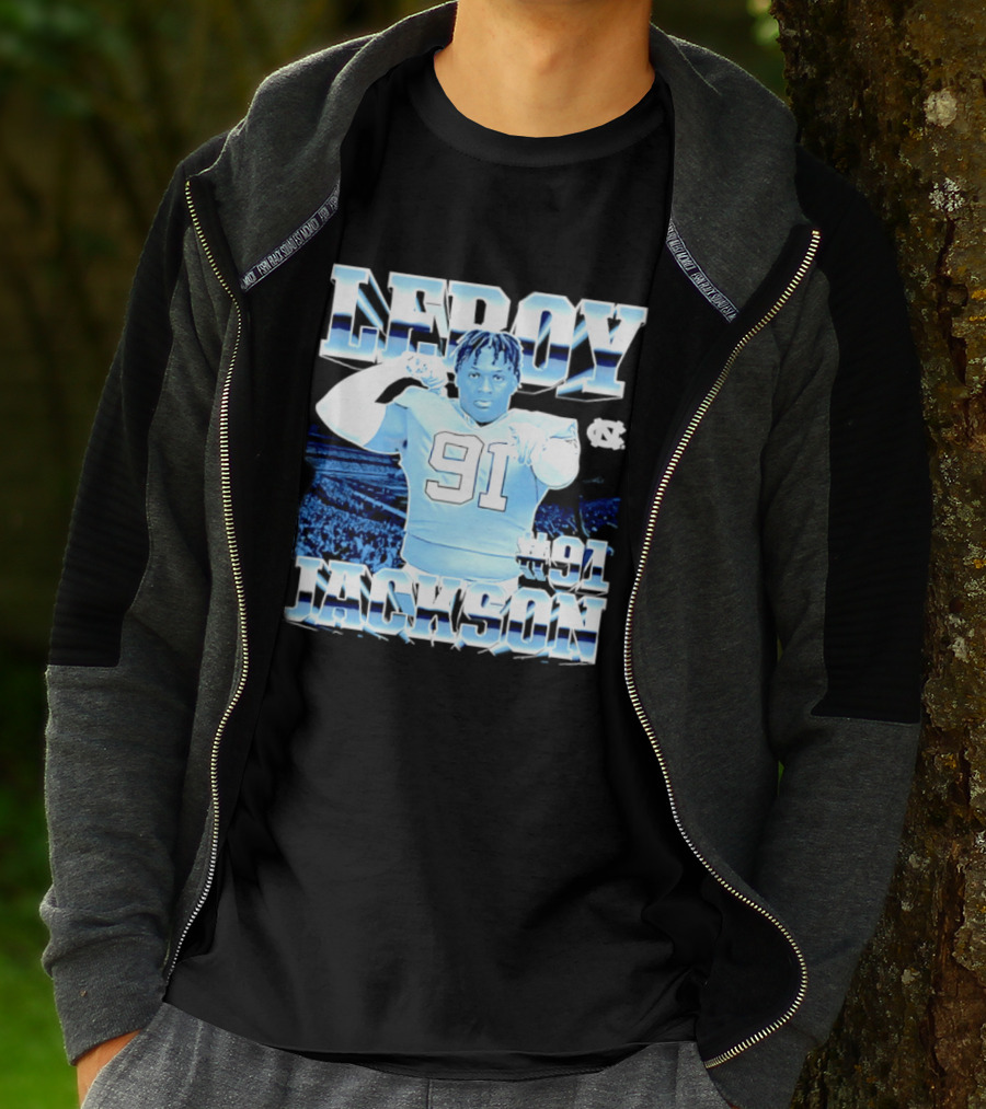 Leroy Jackson 91 North Carolina Tar Heels NCAA Football Player T-Shirt