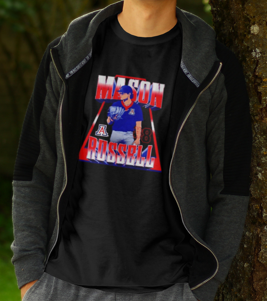 Mason Russell 8 Arizona Wildcats NCAA Baseball Player T-Shirt