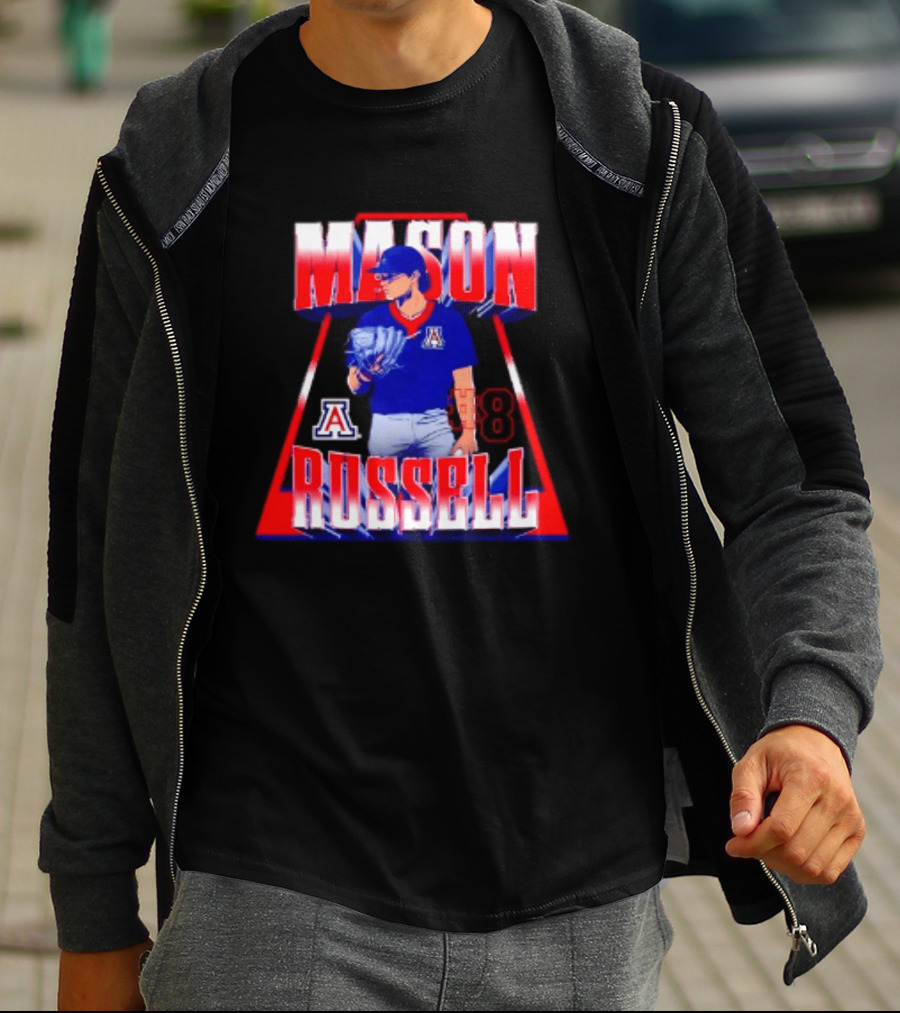 Mason Russell 8 Arizona Wildcats NCAA Baseball Player T-Shirt