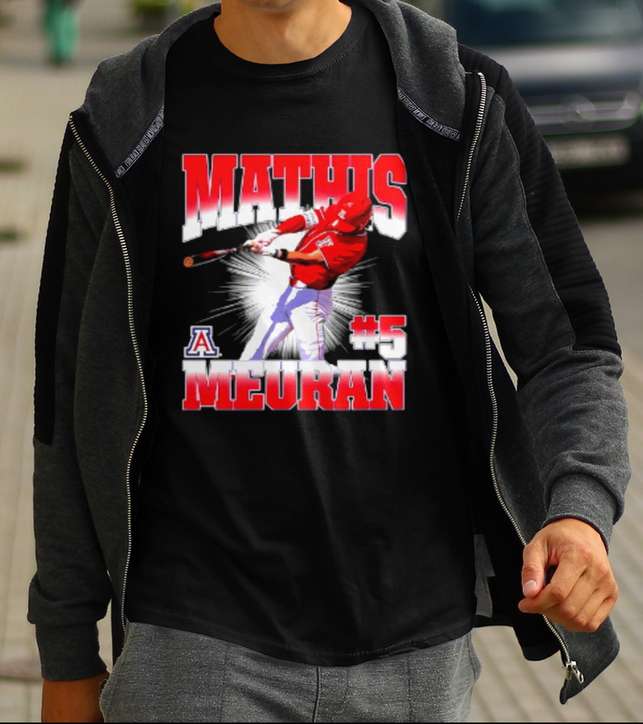 Mathis Meurant #5 Arizona Wildcats NCAA Baseball Player T-Shirt