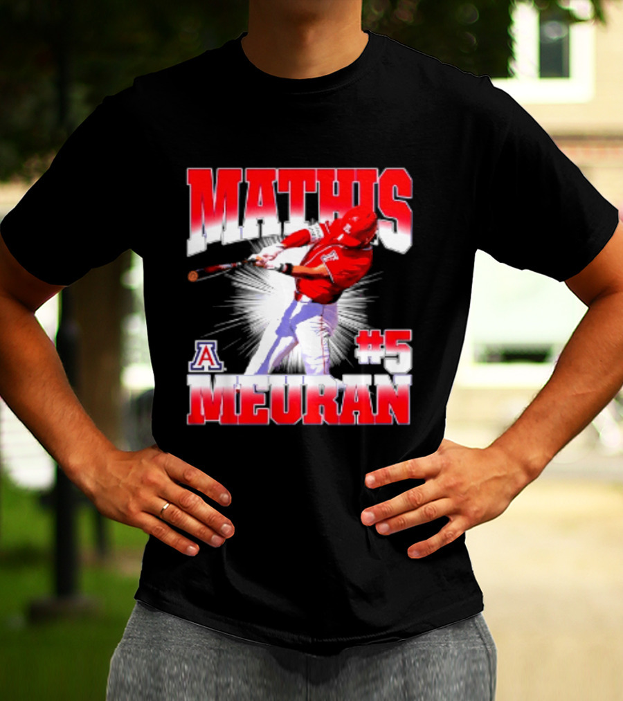 Mathis Meurant #5 Arizona Wildcats NCAA Baseball Player T-Shirt