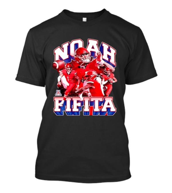 Noah Fifita 1 Arizona Wildcats NCAA Football Player Action Collage T-Shirt