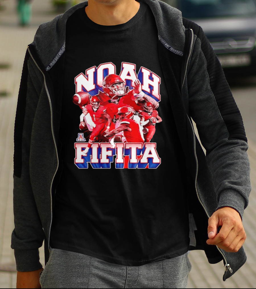 Noah Fifita 1 Arizona Wildcats NCAA Football Player Action Collage T-Shirt