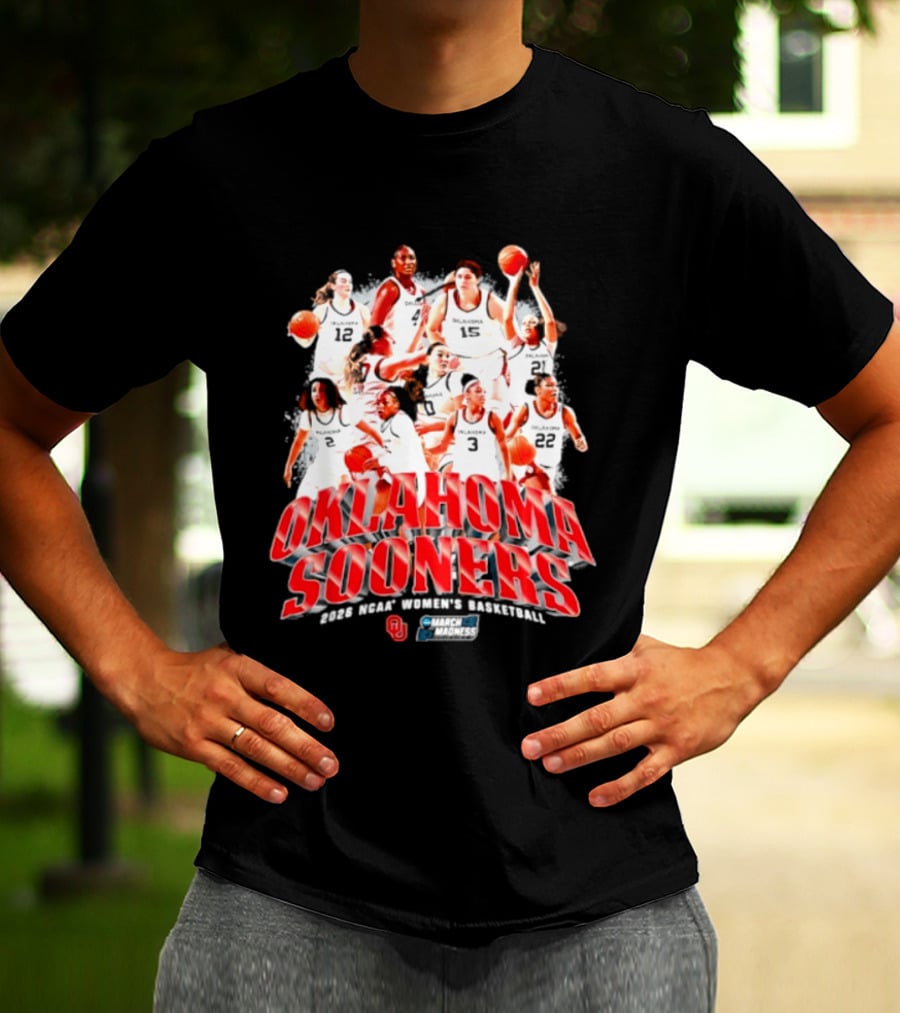 Oklahoma Sooners 2026 NCAA Women's Basketball Team Players Sportswear T-Shirt