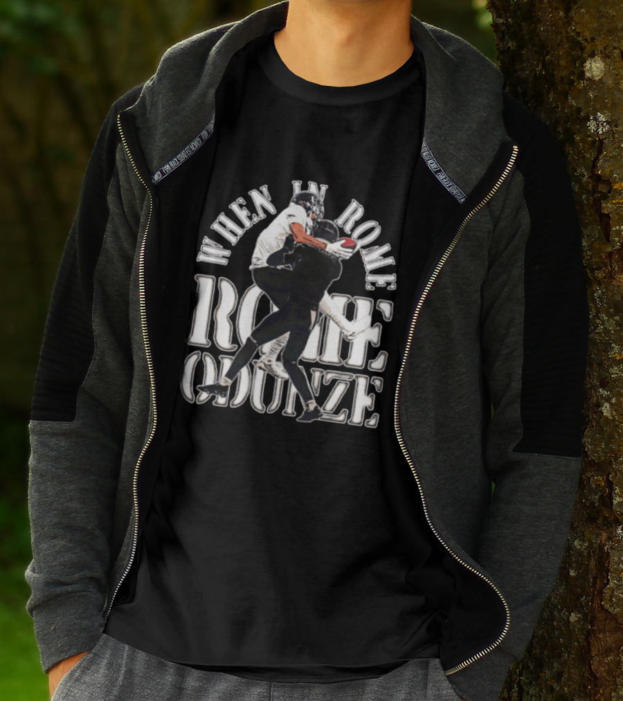When In Rome Odunze Chicago Bears Football Sports Fan Gear T-Shirt