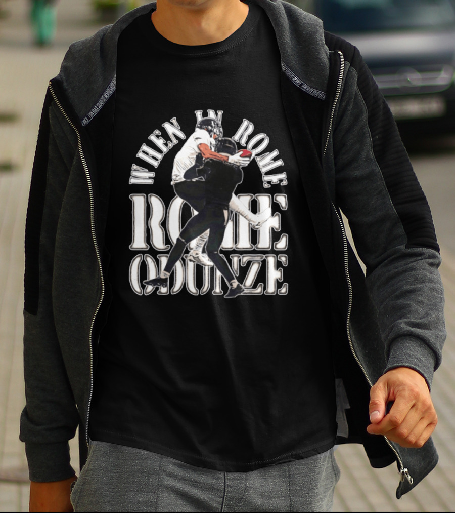 When In Rome Odunze Chicago Bears Football Sports Fan Gear T-Shirt