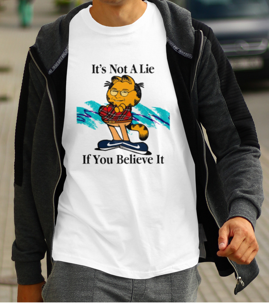 George Costanza Garfield Mashup It's Not A Lie If You Believe It T-Shirt