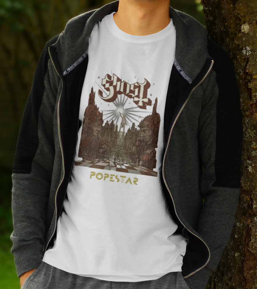 Ghost Popestar Chessboard Cathedral Gothic T-Shirt