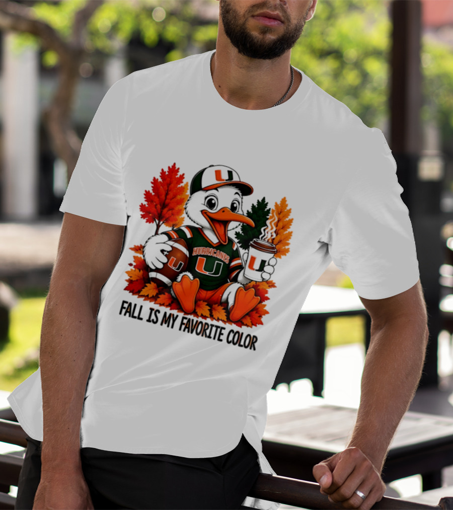 Miami Hurricanes Fall Is My Favorite Color NCAA Football T-Shirt