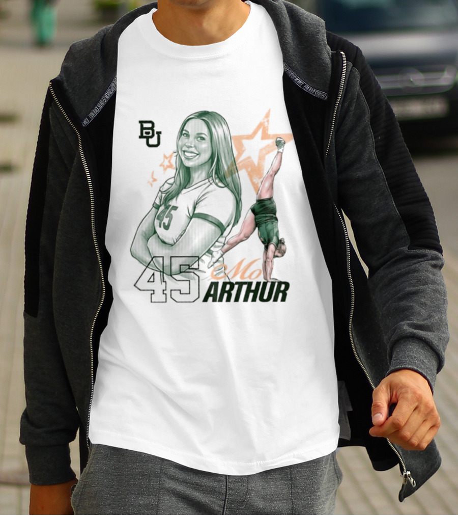 BU Mo Arthur 45 Baylor Bears NCAA Acrobatics & Tumbling T-Shirt