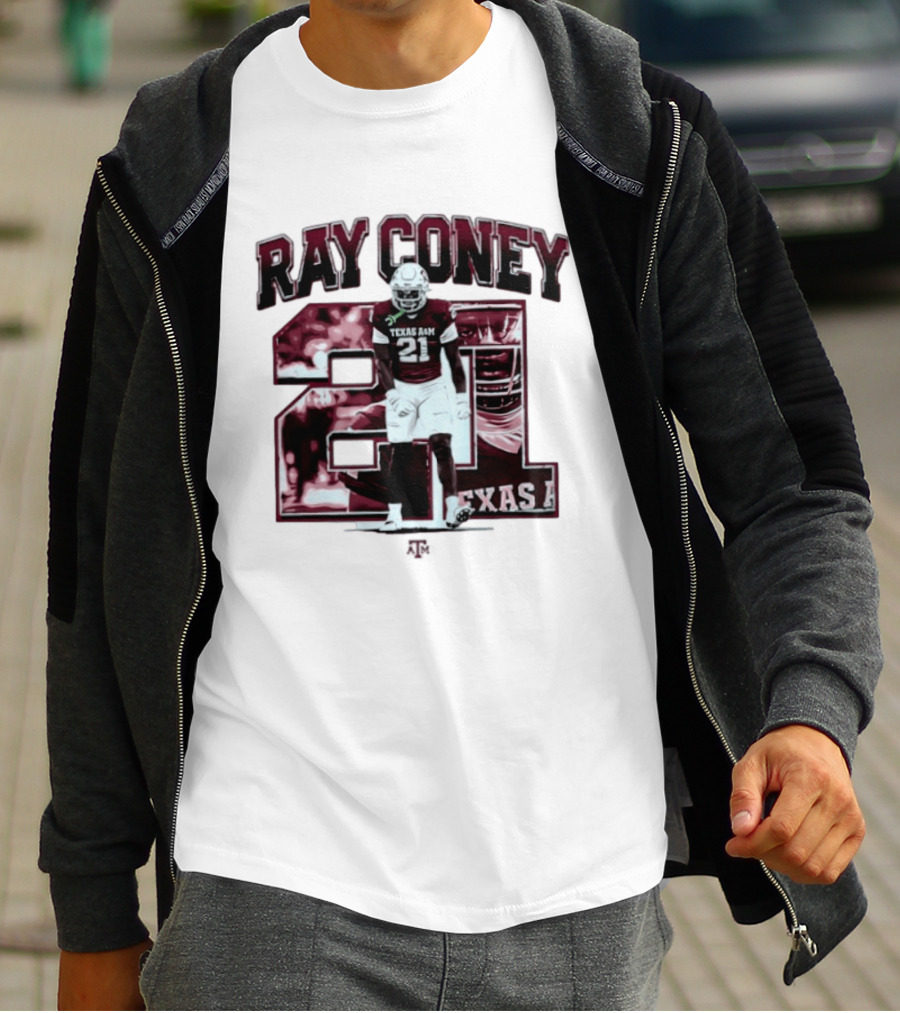 Ray Coney 21 Texas A&M NCAA Football Player Jersey Number T-Shirt